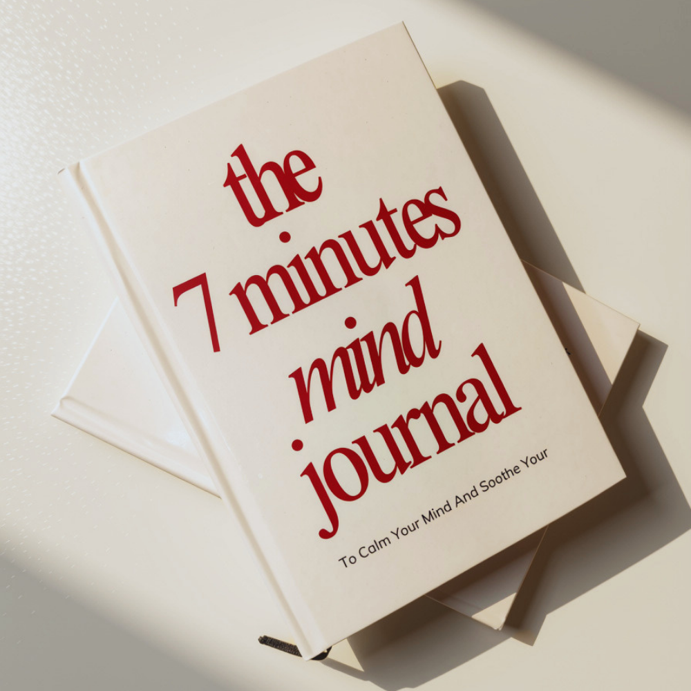 The 7-Minute Mind Journal, a hardcover mind-body self-care journal by HERE MIND